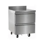 image of Delfield STD4424NP 24" 1-Section Worktop Refrigerator w/ 2 Drawers, 4" Backsplash, 6.35 cu. ft.