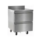 image of Delfield STD4427NP 27" 1-Section Worktop Refrigerator w/ 2 Drawers, 4" Backsplash, 7.35 cu. ft.