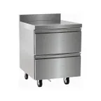 image of Delfield STD4432NP 32" 1-Section Worktop Refrigerator w/ 2 Drawers, 4" Backsplash, 9 cu. ft.