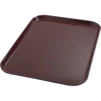 image of Dinex DX1089I61 - 14" x 18" Rectangular Fiberglass Tray, Size I Flat, Burgundy - 1/Case