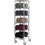 image of Dinex DX1173X80 5 Level Stainless Steel Mobile Drying Rack for Dishes w/ 5" Casters