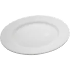 image of Dinex DX9ACP02A Plate – 9" Round China Dinner Plate, Wide Rim, Bright White, 9" Diameter - Case