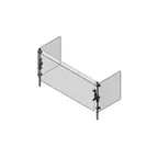 image of Dinex DXD3VP Sneeze Guard, 3-Well, 47-7/8"W X 19-1/8"D X 25-11/16"H, Stationary
