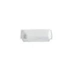 image of Dinex DXHH8 - 12 Oz Rectangular Disposable Tray, White Polypropylene, Heat‑Resistant 350°F, Recyclable