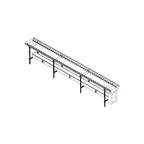 image of Dinex DXIESSW10 Tray Make-Up Conveyor, 2" Nylon Skate Wheels, 10' Section