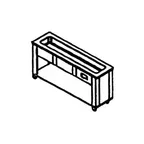 image of Dinex DXP2CISL 50" DineXpress™ Slimline Cold Food Unit,  Ice-Cooled, (2) Pan