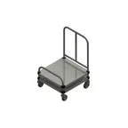 image of Dinex DXP7201 Tray Delivery Cart on Wheels, Stainless Steel, for 16" x 22" Trays