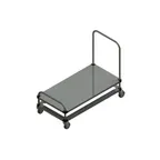 image of Dinex DXP723 Tray Delivery Cart, Stainless Steel, Double Tray Stack