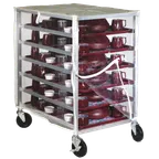 image of Dinex DXPDHOR12UP Universal Tray Delivery Cart with 12 Trays Capacity, 1-Compartment