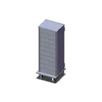 image of Dinex DXPICT10S 10 Tray TQ Economy Meal Delivery Cart w/ 1 Compartment, 1 Door