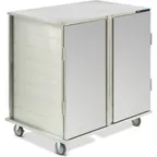 image of Dinex DXPICT322D 32 Tray TQ Economy Meal Delivery Cart w/ 2 Compartments, 2 Doors