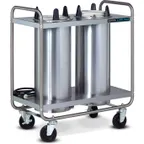 image of Dinex DXPIDPH2O1012 Heated Plate Dispenser, Open Tubular Frame, Mobile Design