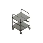 image of Dinex DXPR470 Stainless Steel Dishwasher Rack Cart, 5-Rack 20x20, Silver, 30-39 Height
