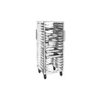 image of Dinex DXPRIUW6417 Aluminum Mobile Full Height Tray Rack w/ Slides for 14" x 18" 