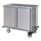 image of Dinex DXPTQC1T2D10 Enclosed Meal Delivery Cart with 10 Trays, 2 Doors