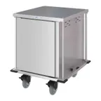 image of Dinex DXPTQC2T1DPT10 Stainless Steel 10 Trays TQ Compact Meal Delivery Cart w/ 1 Door