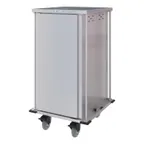 image of Dinex DXPTQC2T1DPT18 Stainless Steel 18 Trays TQ Compact Meal Delivery Cart w/ 1 Door