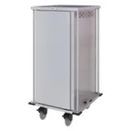 image of Dinex DXPTQC2T1DPT20 Stainless Steel 20 Trays TQ Compact Meal Delivery Cart w/ 1 Door