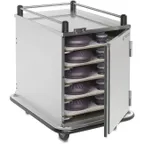 image of Dinex DXPTVL2T1D10 Stainless Steel 10 Trays TVL Economy Meal Delivery Cart w/ 1 Door