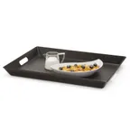 image of Dinex DXRST-1522-BK Room Service Tray, 15" x 20", Rectangular, Non‑Skid Handled ABS, Black - 1/Case