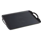 image of Dinex DXRST152003 Room Service Tray – 15" x 20" Rectangular Handled Polycarbonate Black NSF - 1/Case
