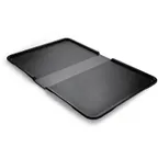 image of Dinex DXSC1531004 Patient Tray, 12" x 21" Black Fiberglass, Flat Mid‑Channel, Stackable - 1/Case