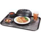image of Dinex DXSMC1418NSQ44 Patient Tray, 14" x 18", Grays Fiberglass Non‑Skid NSF Dishwasher Safe - 1/Case