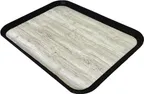 image of Dinex DXSMC1418NSW03 Glasteel Tray, Black 14" x 18" Fiberglass, Non‑Skid, Stain‑Resistant - Case