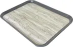 image of Dinex DXSMC1418NSW44 Glasteel Tray, 14" x 18", Grays Fiberglass, Non‑Skid, Stain‑Resistant