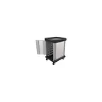 image of Dinex DXSU2T1D16 Stainless Steel 16 Trays TQ Supreme Meal Delivery Cart w/ 1 Door