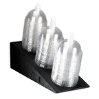 image of Dispense-Rite ADL-3 Dome Lid Organizer, 11-3/4"H x 5-1/2"W x 14-1/2"D, 3 Section, Black