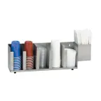 image of Dispense-Rite CTLD-22A Lid/Cup Organizer, 8"H x 26-5/8"W x 5"D, Adjustable, 5 Section