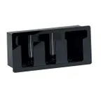 image of Dispense-Rite FML-3 Lid Dispenser, Black Acrylic, 7-1/4"H x16"W x5-3/8"D, 6-1/4"x15" Cut-Out, 3-Comp