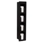 image of Dispense-Rite FMVL-4 4-Section Lid Dispenser, Black, 33-3/4" H x 7" W x 5-1/2" D, 32-3/8" x 5-5/8"