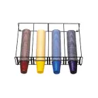 image of Dispense-Rite WR-CT-OVRHD Dispenser, 4S Rack, 6-46oz Cups, Rim 2-5/8"-4-3/4", 6-1/8"x26-1/4"x18-1/2"