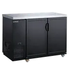 image of Dukers Appliance Co DBB48-M2 Refrigerated Back Bar Cabinet w/ 2 Solid Doors, 11.23 Cu Ft