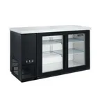 image of Dukers Appliance Co DBB60-S2 61" Refrigerated Back Bar Cabinet w/ 2 Glass Doors, 15.24 Cu Ft