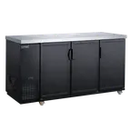 image of Dukers Appliance Co DBB72-M3 Refrigerated Back Bar Cabinet w/ 3 Solid Doors, 19.2 Cu Ft