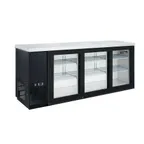 image of Dukers Appliance Co DBB72-S3 73" Refrigerated Back Bar Cabinet w/ 3 Glass Doors, 19.2 Cu Ft