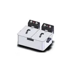 image of Dukers Appliance Co DCF7ED Split Pot Countertop Electric Fryer w/ 30 Lb. Capacity, 2 Baskets