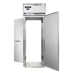 image of Continental Refrigerator D1RINRT-E 35" 1-Section Roll-Thru Refrigerator w/ 2 Solid Doors, Extra-High, Stainless Steel Front Aluminum Ends