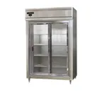 image of Continental Refrigerator D2RNSSSGD 52" 2-Section Reach-In Refrigerator w/ 2 Sliding Glass Doors, All Stainless Steel, 50 cu. ft.