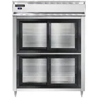 image of Continental Refrigerator D2RENSGDHD 57" Two Section Reach-In Refrigerator w/ 4 Sliding Half Glass Doors, 52 cu. ft.
