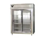 image of Continental Refrigerator D2RENSSSGD 57" 2-Section Reach-In Refrigerator w/ 2 Sliding Glass Doors, All Stainless Steel, 52 cu. ft.