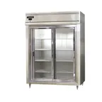 image of Continental Refrigerator D2RESNSASGD 57" 2-Section Reach-In Refrigerator w/ 2 Sliding Glass Doors, Stainless Steel Exterior, 40 cu. ft.