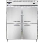 image of Continental DL2RFE-PT-HD 57" 2-Section Pass-Thru Refrigerator Freezer Combo w/ 8 Half Solid Doors