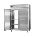 image of Continental DL2RFE-SA-PT 57" 2-Section Pass-Thru Refrigerator Freezer Combo w/ 4 Solid Doors, Stainless Steel Exterior