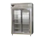 image of Continental Refrigerator D2RSNSASGD 52" 2-Section Reach-In Refrigerator w/ 2 Glass Sliding Doors, Stainless Steel Exterior, 32 cu. ft.