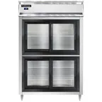 image of Continental Refrigerator D2RSNSGDHD 52" 2-Section Reach-In Refrigerator w/ 4 Glass Half Sliding Doors, 32 cu. ft.