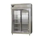 image of Continental Refrigerator D2RSNSSSGD 52" 2-Section Reach-In Refrigerator w/ 2 Glass Sliding Doors, All Stainless Steel, 32 cu. ft.